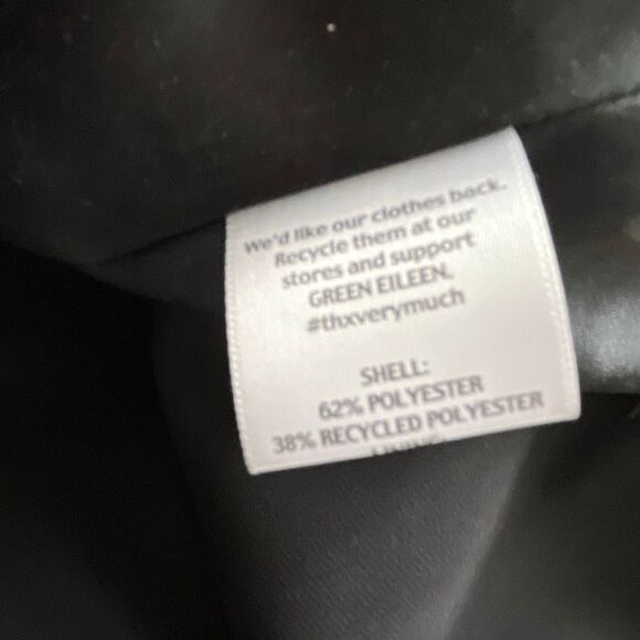 EUC Eileen Fisher Black Drape Open Front Cardigan-style Blazer - Size Large - Picture 9 of 10